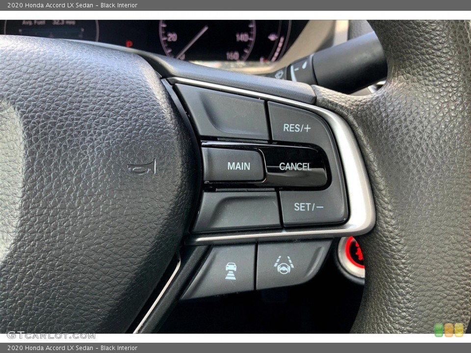 Black Interior Steering Wheel for the 2020 Honda Accord LX Sedan #146055586