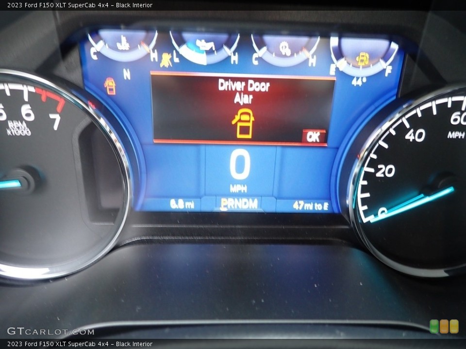 Black Interior Gauges for the 2023 Ford F150 XLT SuperCab 4x4 #146056700