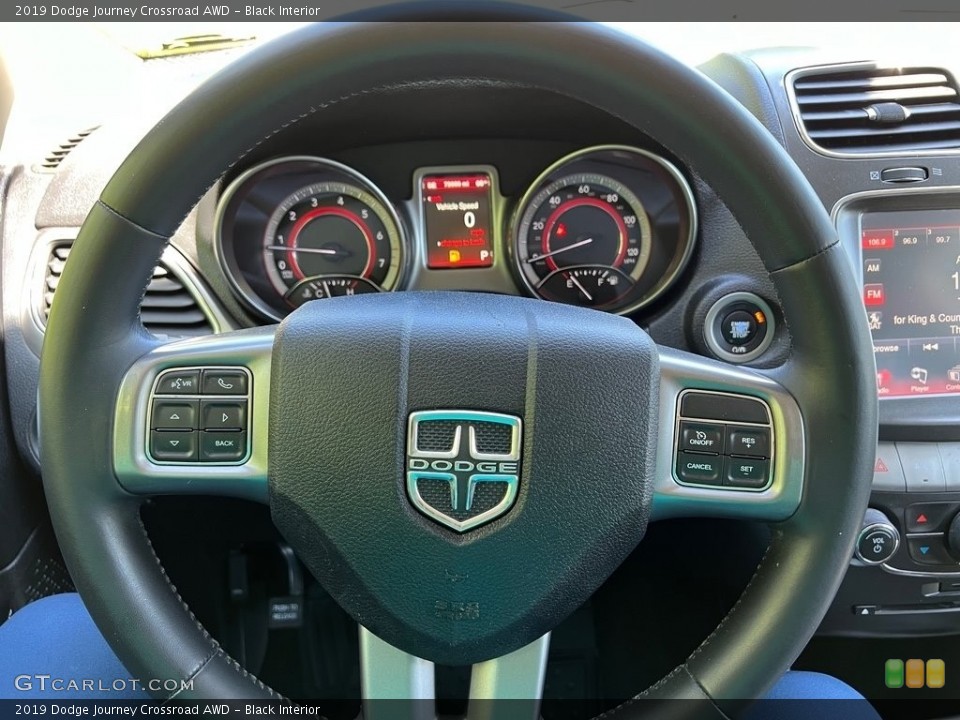 Black Interior Steering Wheel for the 2019 Dodge Journey Crossroad AWD #146057024