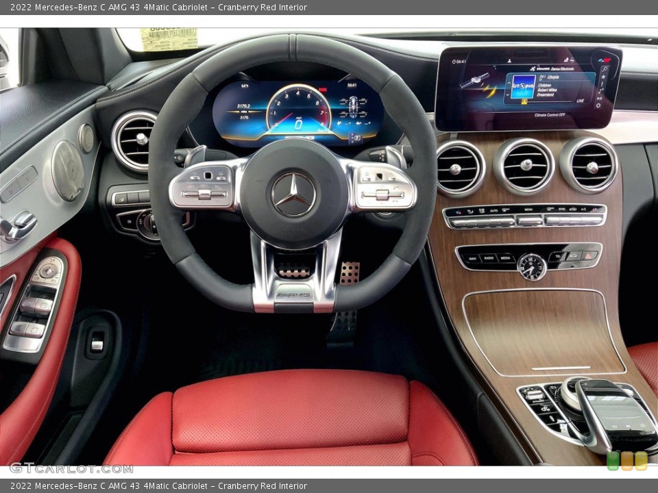 Cranberry Red Interior Dashboard for the 2022 Mercedes-Benz C AMG 43 4Matic Cabriolet #146057102