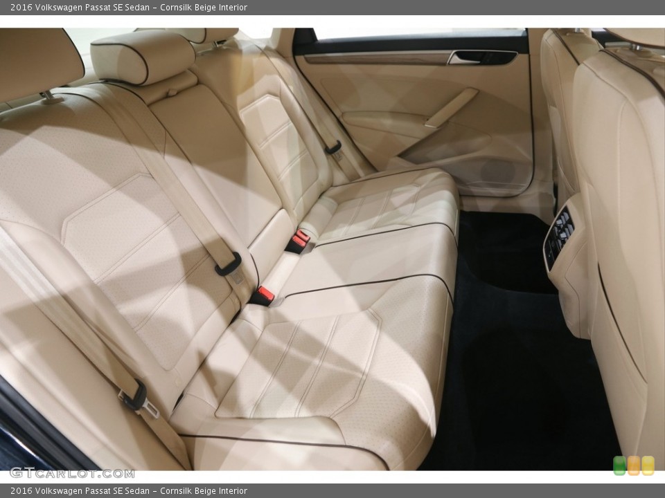 Cornsilk Beige Interior Rear Seat for the 2016 Volkswagen Passat SE Sedan #146057292