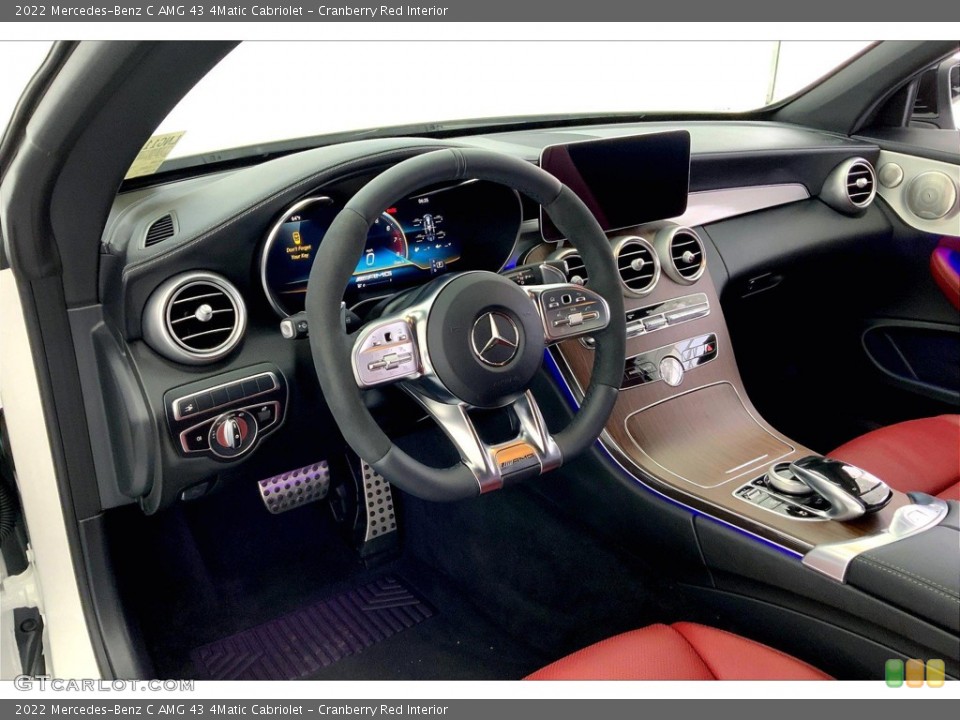 Cranberry Red Interior Dashboard for the 2022 Mercedes-Benz C AMG 43 4Matic Cabriolet #146057360