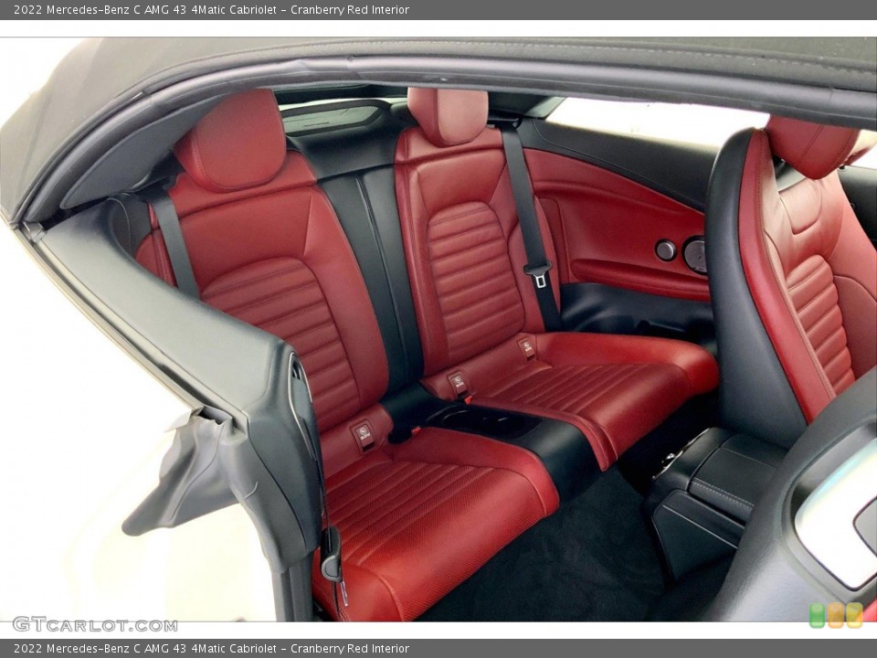 Cranberry Red Interior Rear Seat for the 2022 Mercedes-Benz C AMG 43 4Matic Cabriolet #146057486