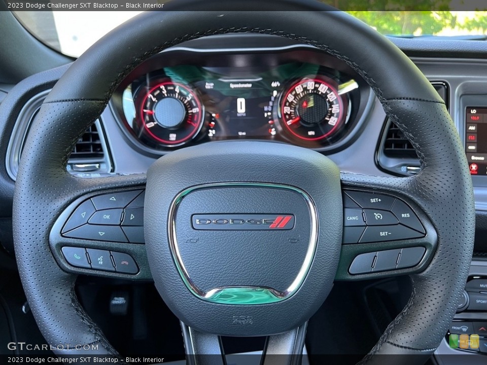 Black Interior Steering Wheel for the 2023 Dodge Challenger SXT Blacktop #146057686