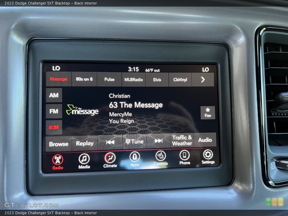 Black Interior Controls for the 2023 Dodge Challenger SXT Blacktop #146057741