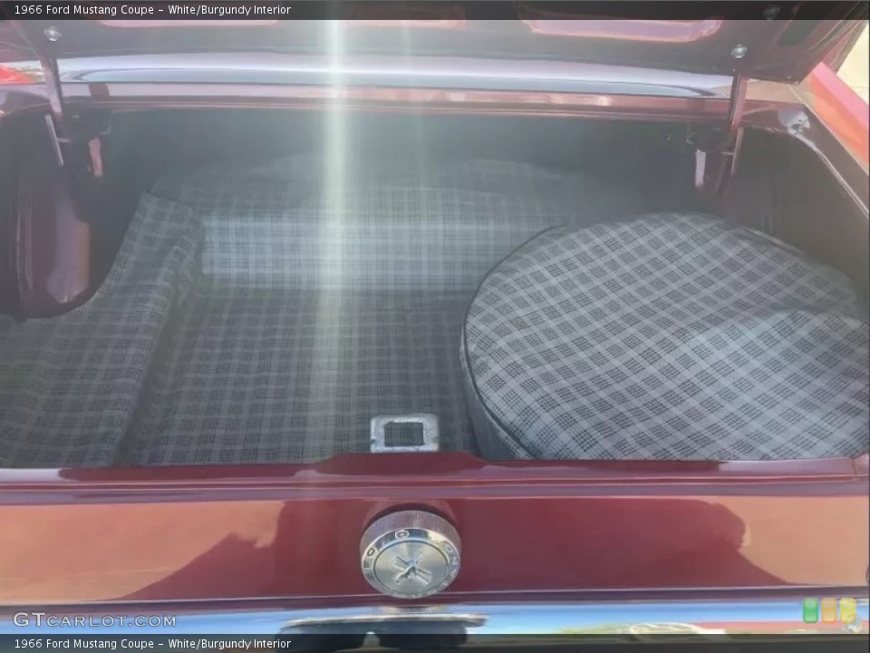 White/Burgundy Interior Trunk for the 1966 Ford Mustang Coupe #146058365