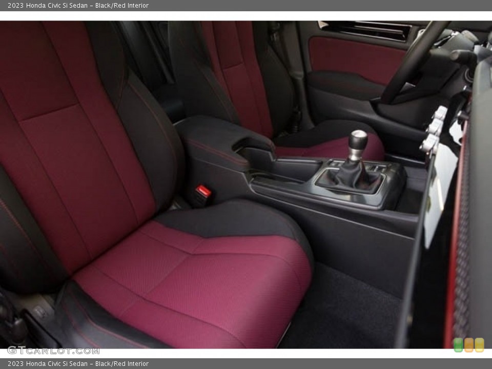 Black/Red Interior Front Seat for the 2023 Honda Civic Si Sedan #146058725