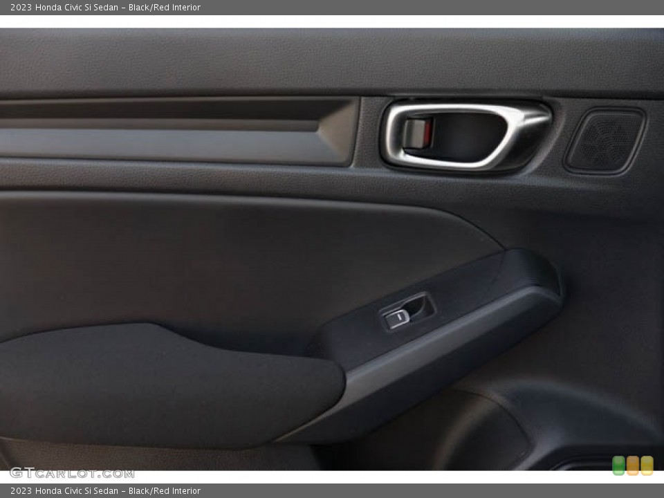 Black/Red Interior Door Panel for the 2023 Honda Civic Si Sedan #146058818