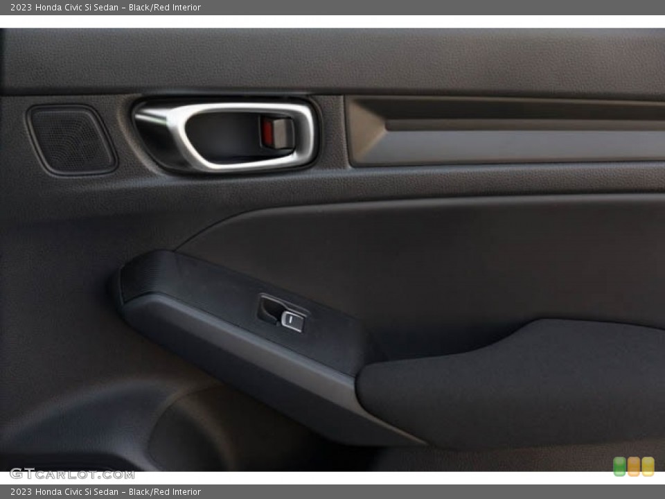 Black/Red Interior Door Panel for the 2023 Honda Civic Si Sedan #146058835