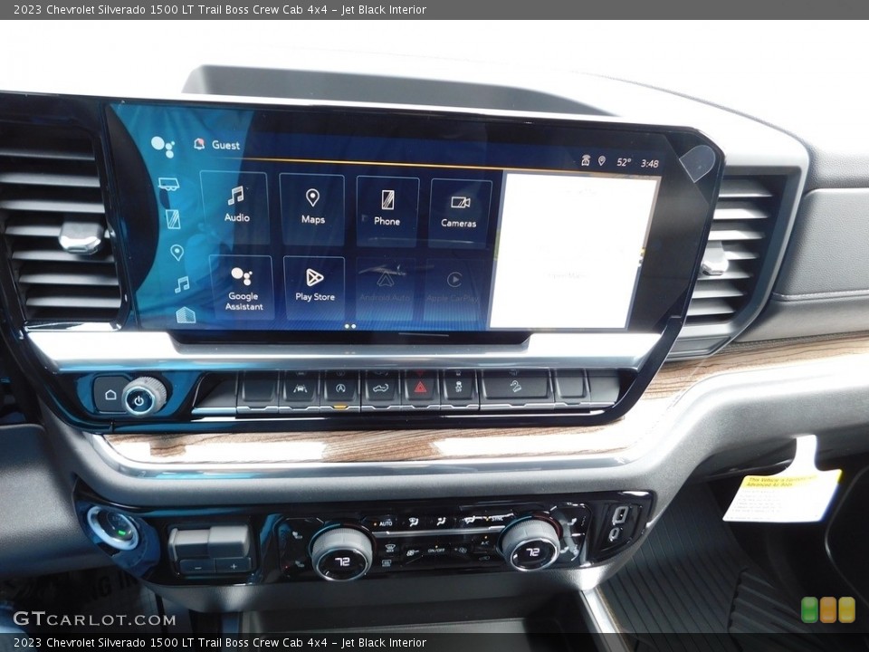 Jet Black Interior Controls for the 2023 Chevrolet Silverado 1500 LT Trail Boss Crew Cab 4x4 #146062535