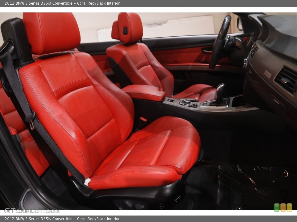 Coral Red/Black Interior Front Seat for the 2012 BMW 3 Series 335is Convertible #146062574