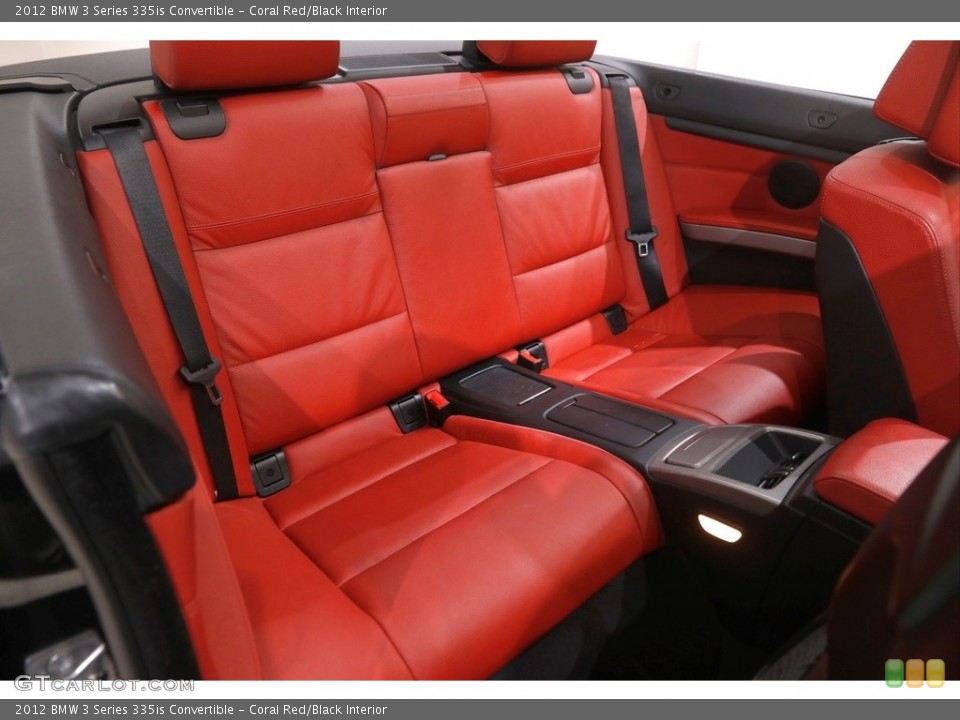 Coral Red/Black Interior Rear Seat for the 2012 BMW 3 Series 335is Convertible #146062586