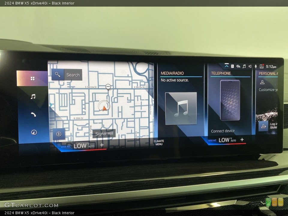Black Interior Navigation for the 2024 BMW X5 xDrive40i #146062688
