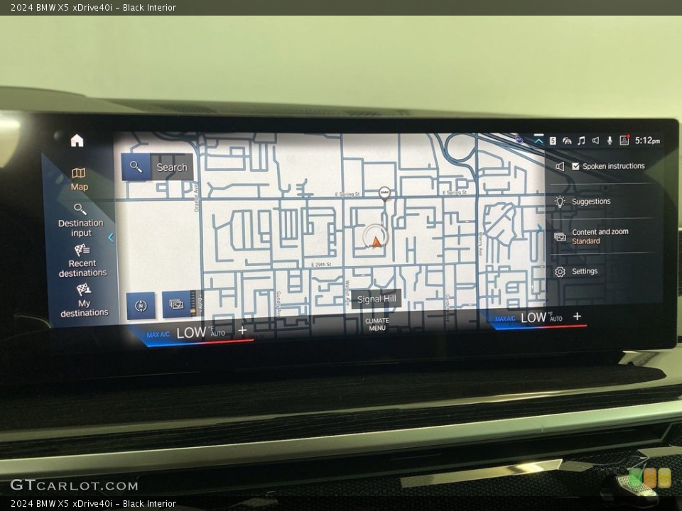 Black Interior Navigation for the 2024 BMW X5 xDrive40i #146062700