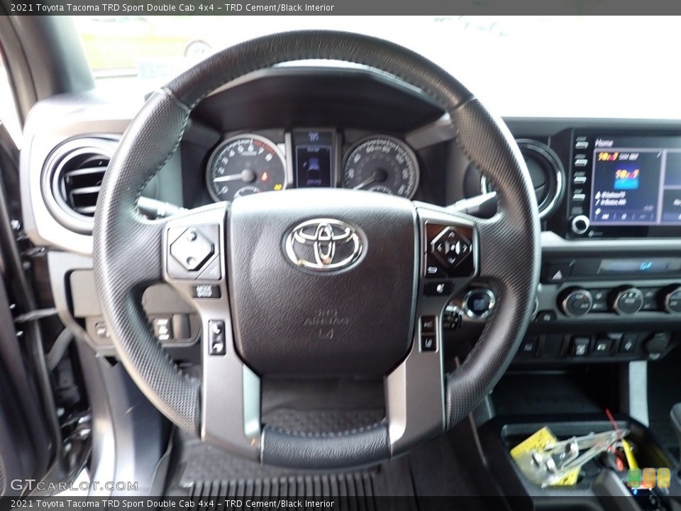 TRD Cement/Black Interior Steering Wheel for the 2021 Toyota Tacoma TRD Sport Double Cab 4x4 #146064610