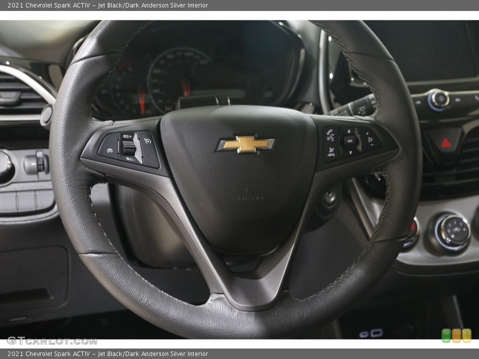 Jet Black/Dark Anderson Silver Interior Steering Wheel for the 2021 Chevrolet Spark ACTIV #146065154