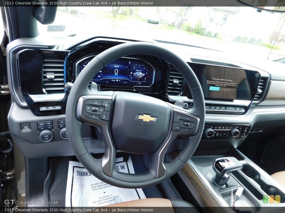 Jet Black/Umber Interior Dashboard for the 2023 Chevrolet Silverado 1500 High Country Crew Cab 4x4 #146065769