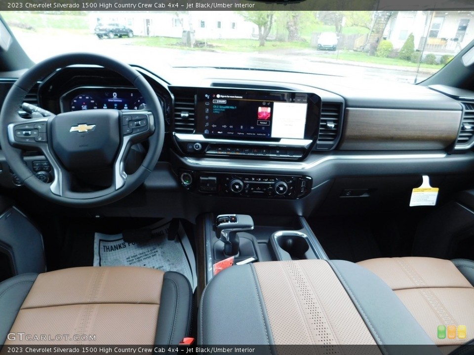 Jet Black/Umber Interior Dashboard for the 2023 Chevrolet Silverado 1500 High Country Crew Cab 4x4 #146066165