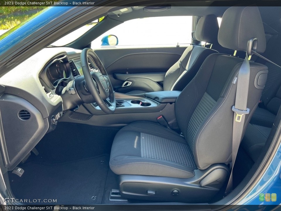 Black Interior Front Seat for the 2023 Dodge Challenger SXT Blacktop #146066324