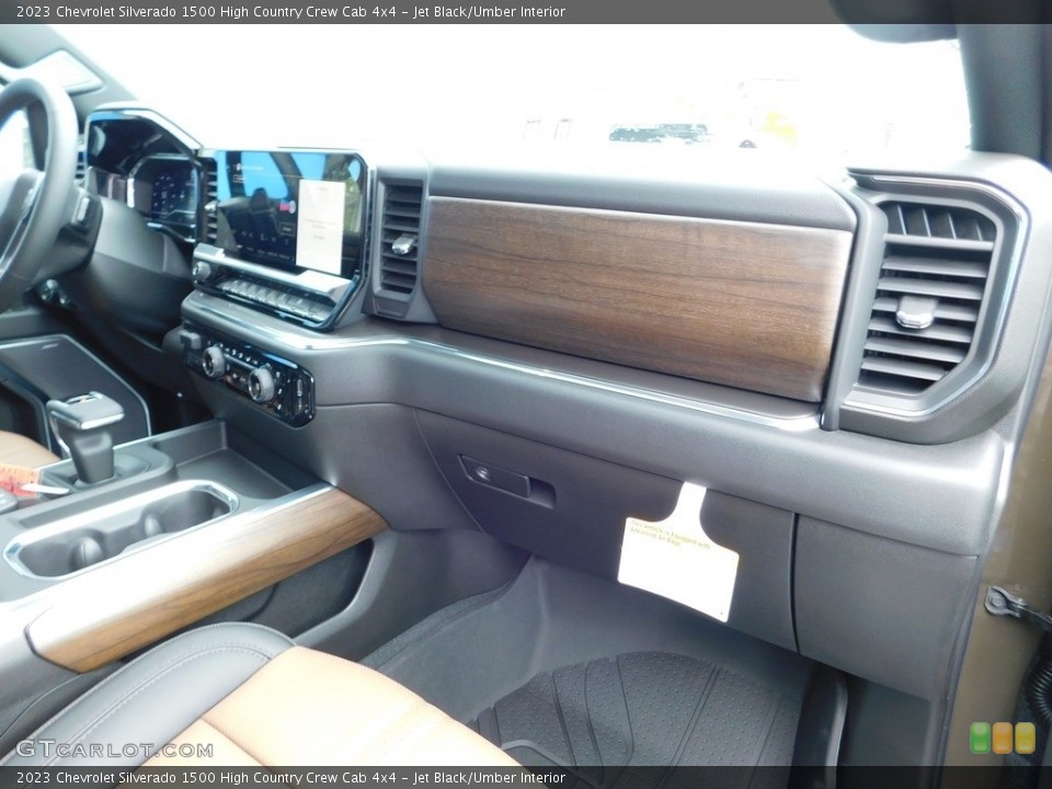 Jet Black/Umber Interior Dashboard for the 2023 Chevrolet Silverado 1500 High Country Crew Cab 4x4 #146066414