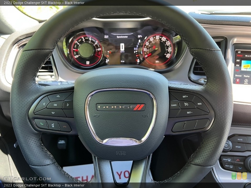 Black Interior Steering Wheel for the 2023 Dodge Challenger SXT Blacktop #146066483