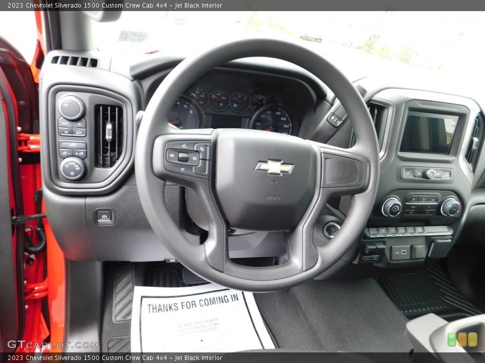 Jet Black Interior Steering Wheel for the 2023 Chevrolet Silverado 1500 Custom Crew Cab 4x4 #146066969