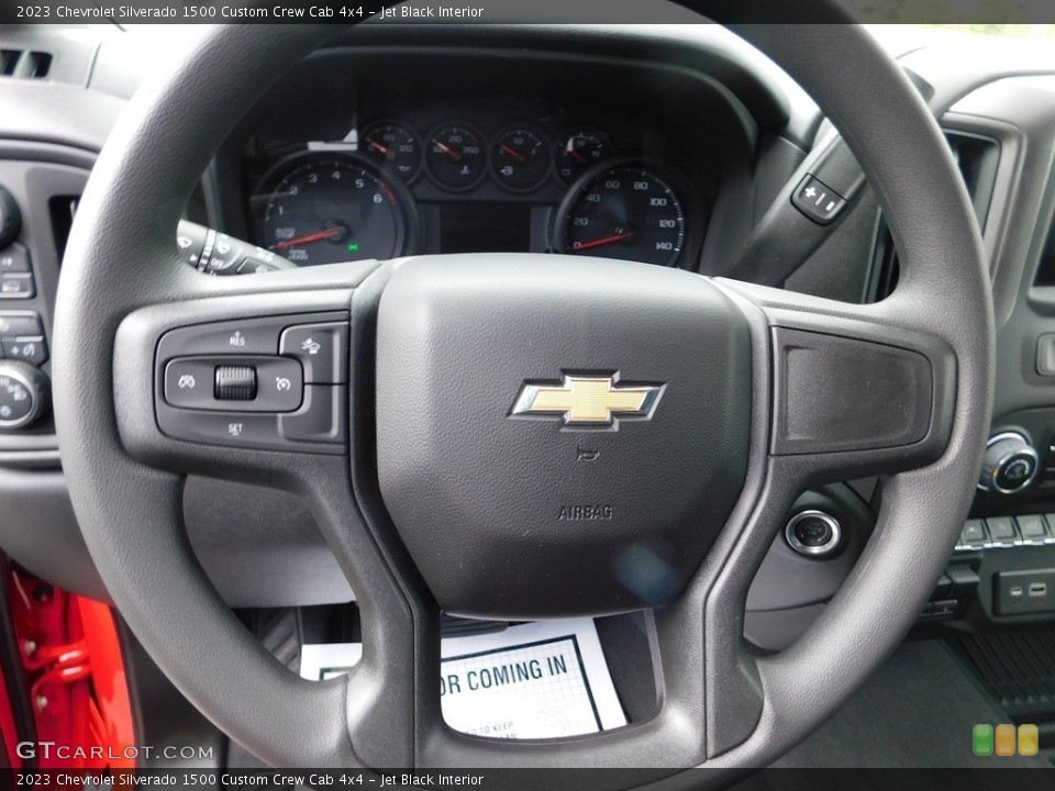 Jet Black Interior Steering Wheel for the 2023 Chevrolet Silverado 1500 Custom Crew Cab 4x4 #146066996