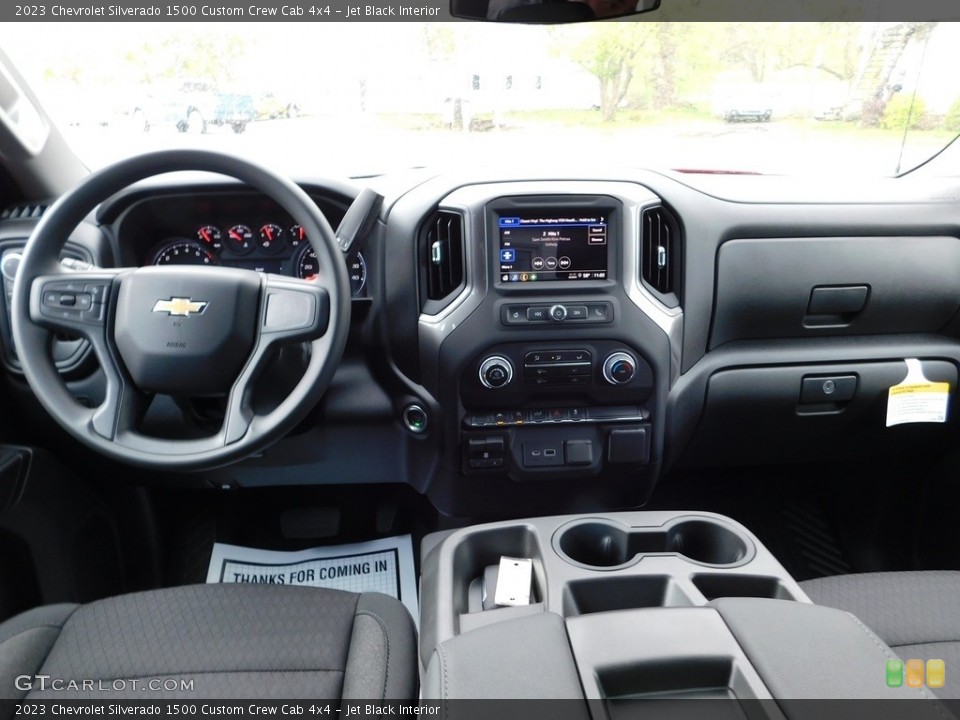 Jet Black Interior Dashboard for the 2023 Chevrolet Silverado 1500 Custom Crew Cab 4x4 #146067263