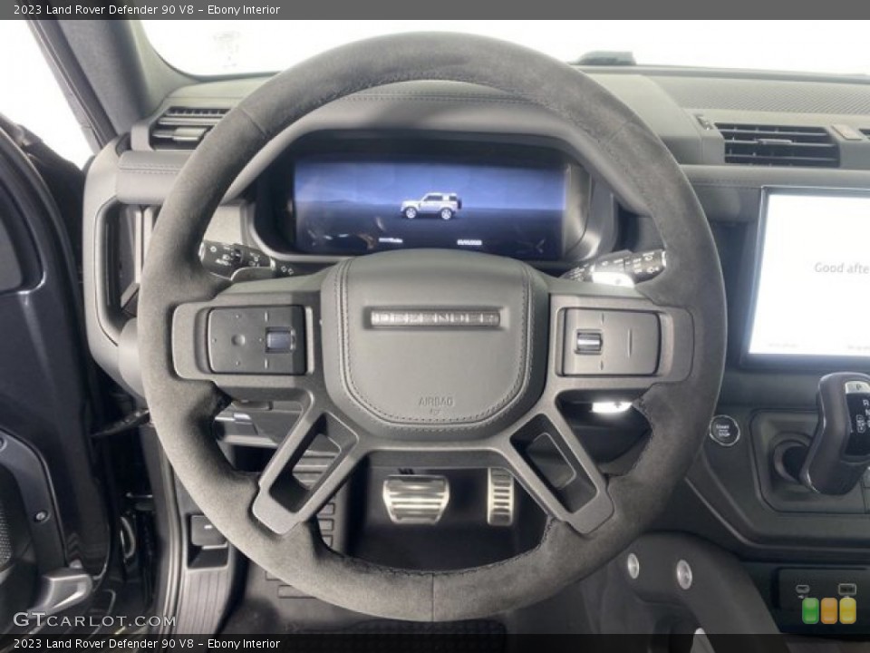 Ebony Interior Steering Wheel for the 2023 Land Rover Defender 90 V8 #146068113