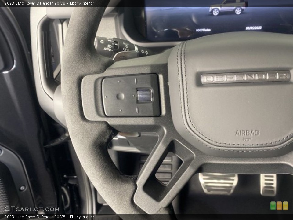 Ebony Interior Steering Wheel for the 2023 Land Rover Defender 90 V8 #146068125
