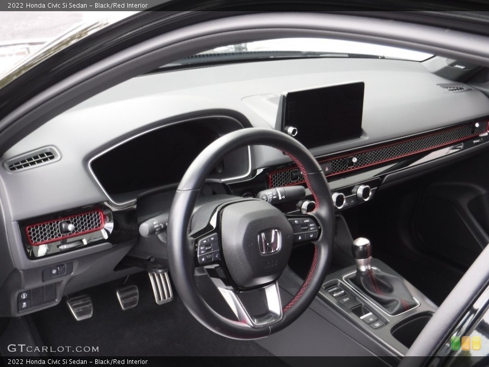 Black/Red Interior Dashboard for the 2022 Honda Civic Si Sedan #146069117
