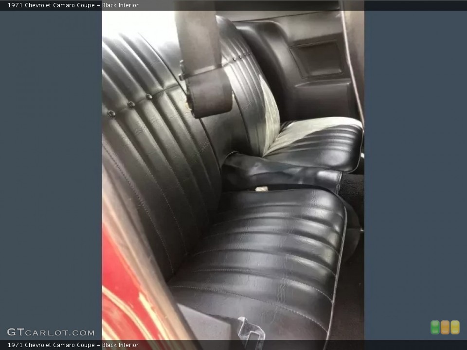 Black Interior Rear Seat for the 1971 Chevrolet Camaro Coupe #146069628