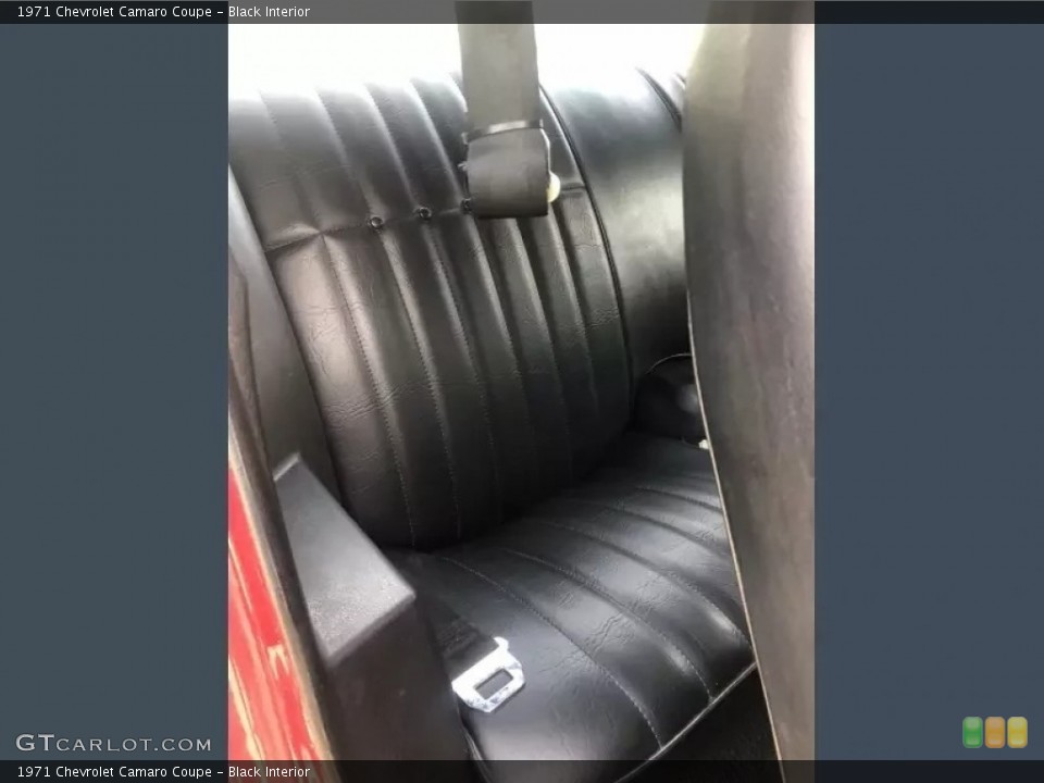 Black Interior Rear Seat for the 1971 Chevrolet Camaro Coupe #146069955