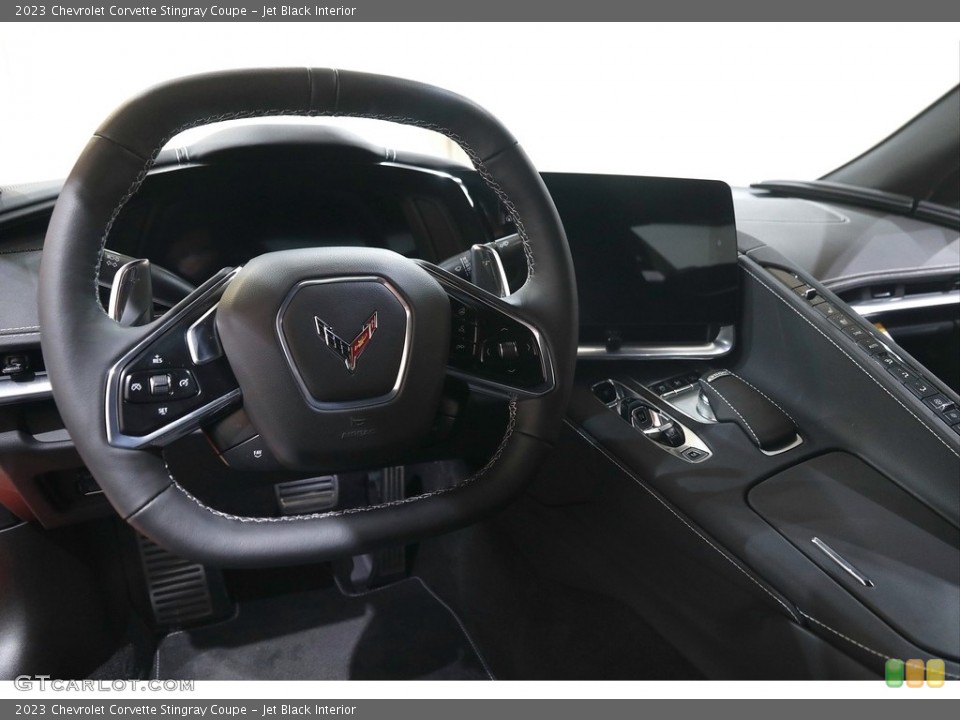 Jet Black Interior Steering Wheel for the 2023 Chevrolet Corvette Stingray Coupe #146070330
