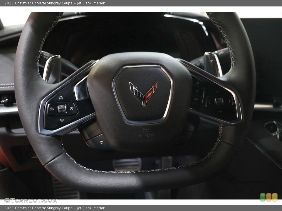 Jet Black Interior Steering Wheel for the 2023 Chevrolet Corvette Stingray Coupe #146070342