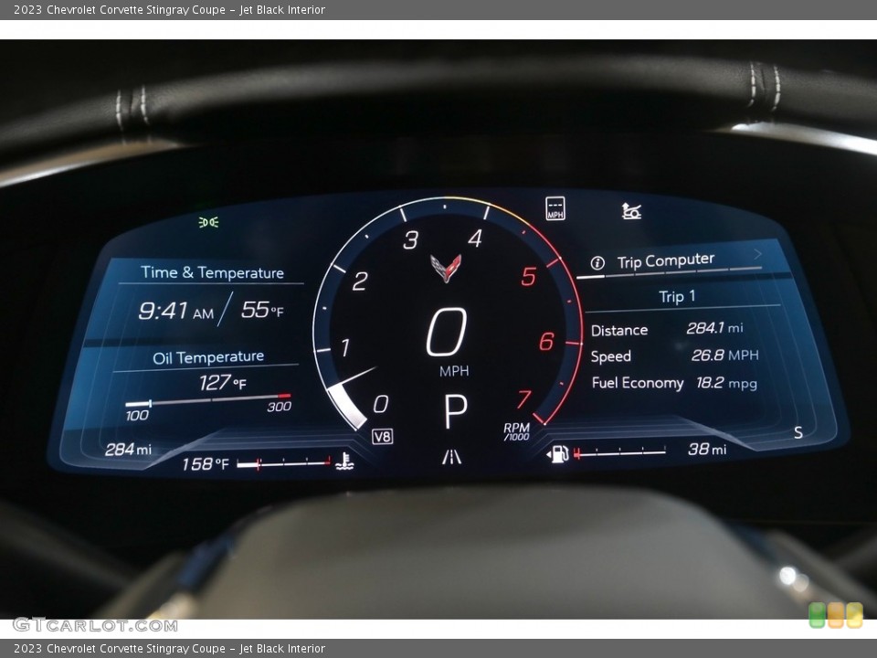 Jet Black Interior Gauges for the 2023 Chevrolet Corvette Stingray Coupe #146070357