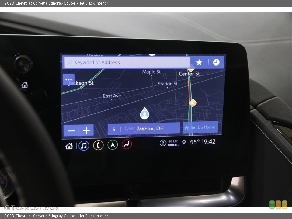 Jet Black Interior Navigation for the 2023 Chevrolet Corvette Stingray Coupe #146070415
