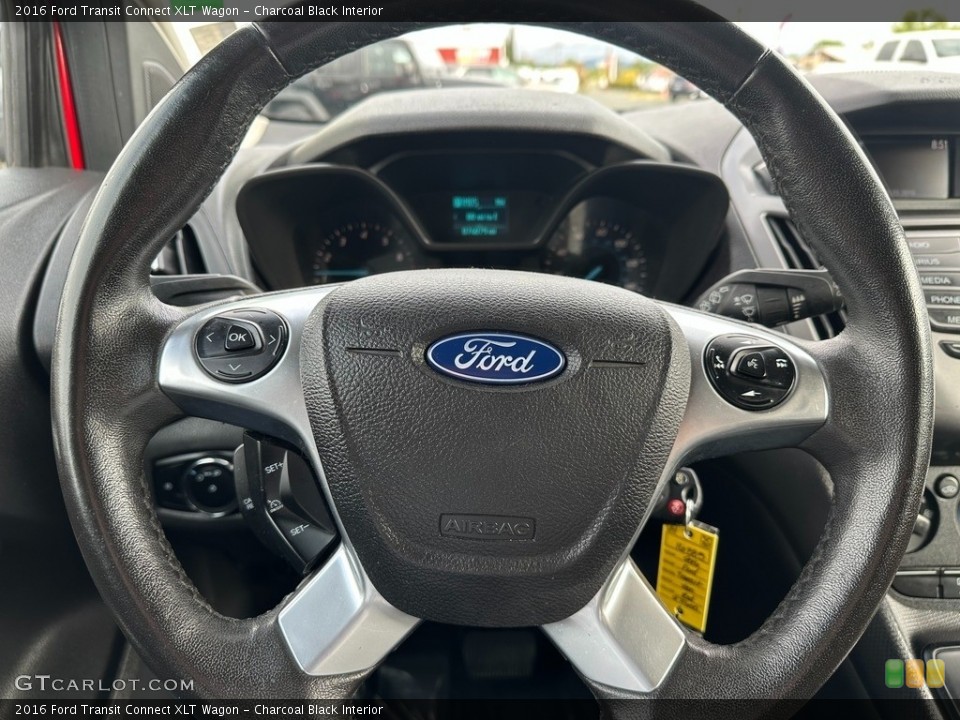 Charcoal Black Interior Steering Wheel for the 2016 Ford Transit Connect XLT Wagon #146071779