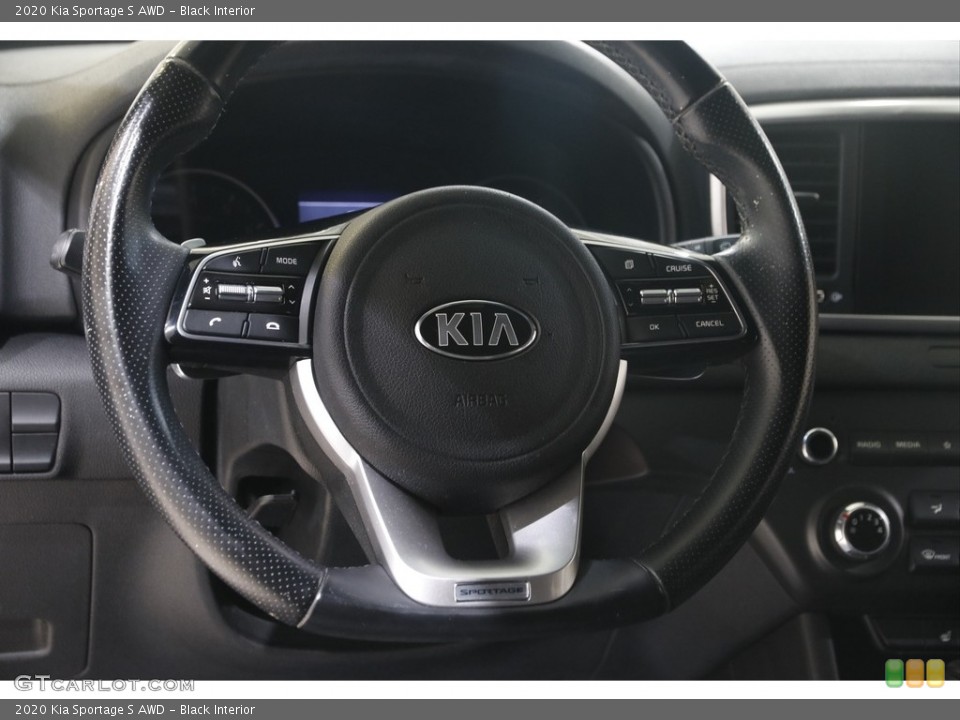 Black Interior Steering Wheel for the 2020 Kia Sportage S AWD #146072895