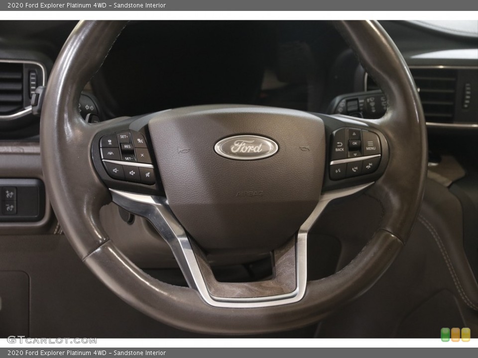Sandstone Interior Steering Wheel for the 2020 Ford Explorer Platinum 4WD #146077461