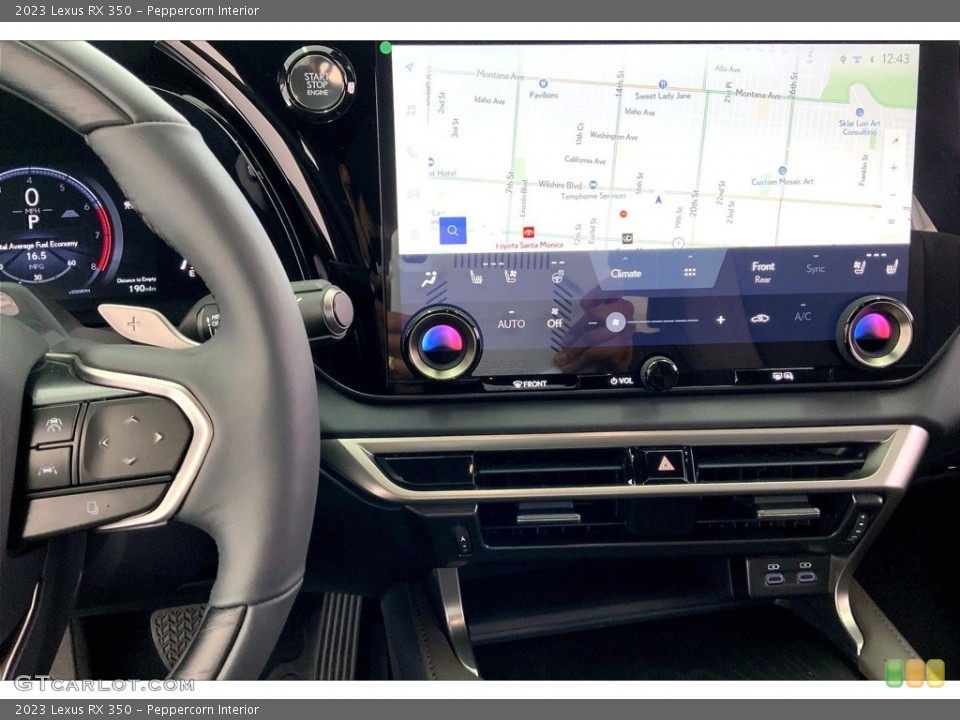 Peppercorn Interior Navigation for the 2023 Lexus RX 350 #146079123