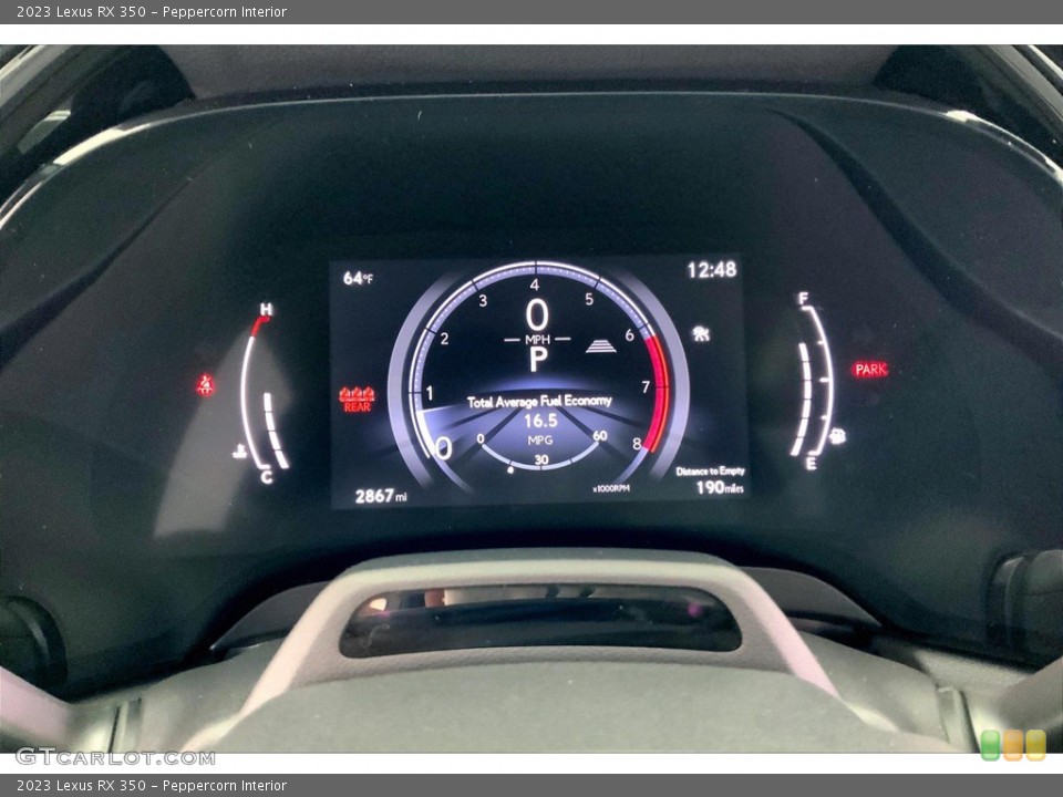 Peppercorn Interior Gauges for the 2023 Lexus RX 350 #146079316