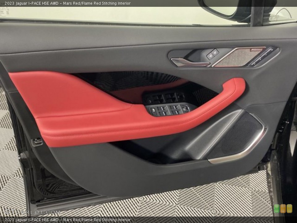 Mars Red/Flame Red Stitching Interior Door Panel for the 2023 Jaguar I-PACE HSE AWD #146080872