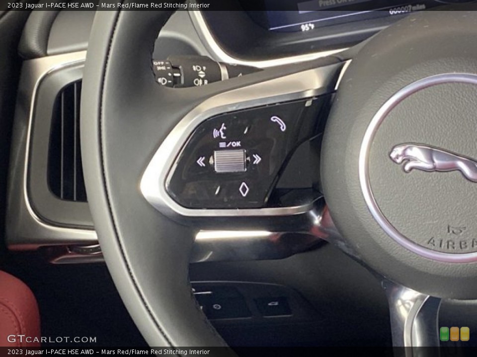 Mars Red/Flame Red Stitching Interior Steering Wheel for the 2023 Jaguar I-PACE HSE AWD #146080962