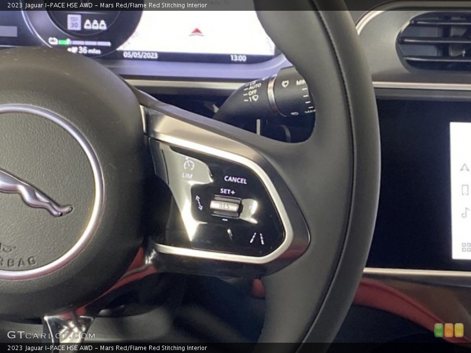 Mars Red/Flame Red Stitching Interior Steering Wheel for the 2023 Jaguar I-PACE HSE AWD #146080977