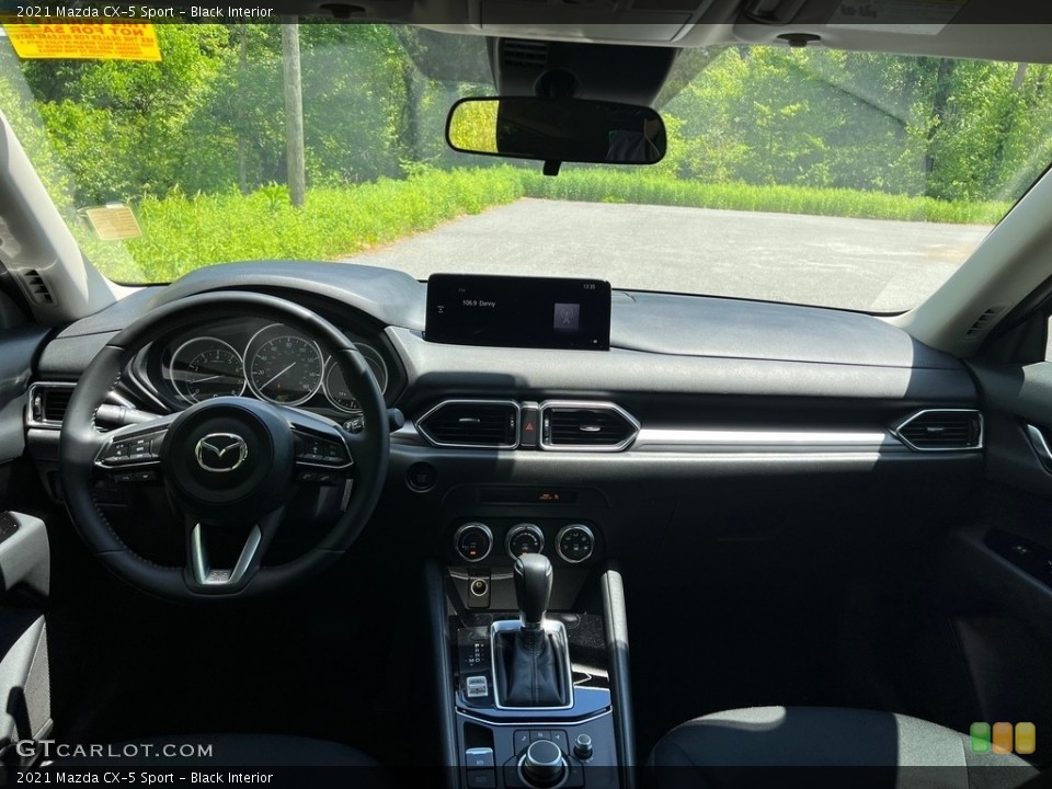 Black Interior Dashboard for the 2021 Mazda CX-5 Sport #146081142