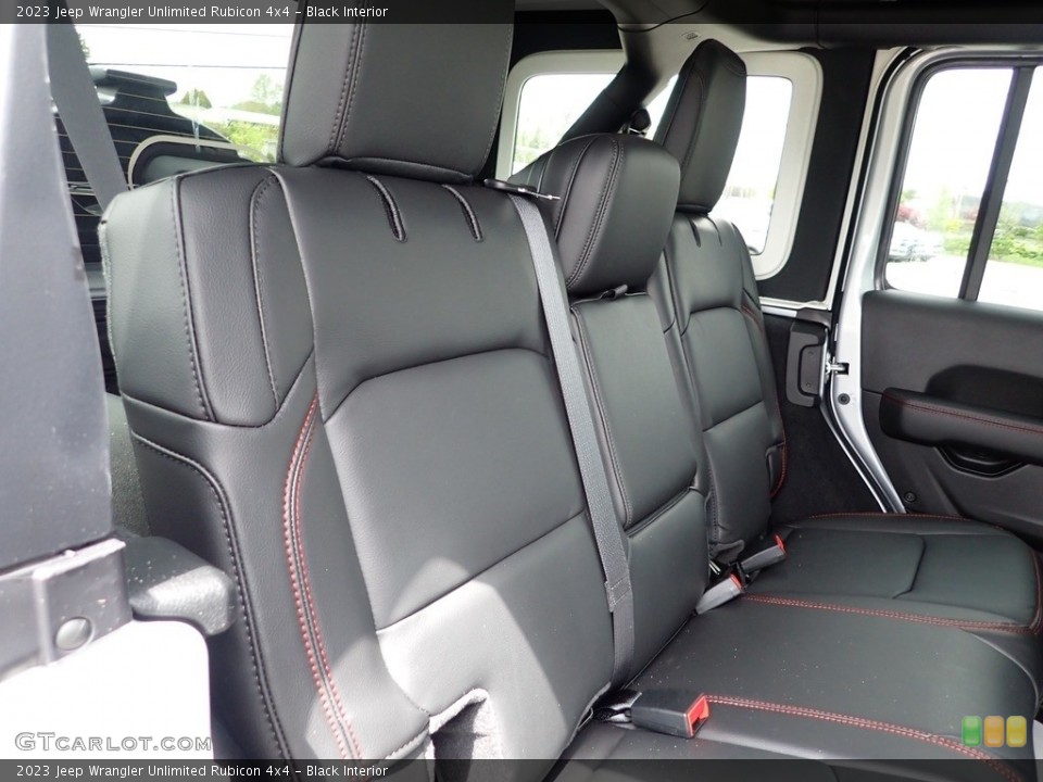Black Interior Rear Seat for the 2023 Jeep Wrangler Unlimited Rubicon 4x4 #146086333