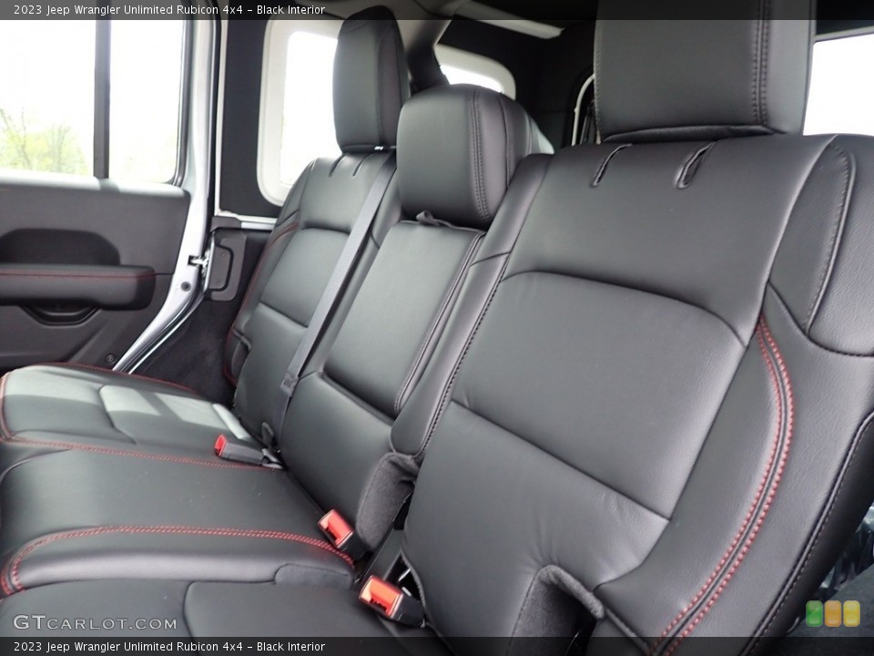 Black Interior Rear Seat for the 2023 Jeep Wrangler Unlimited Rubicon 4x4 #146086349