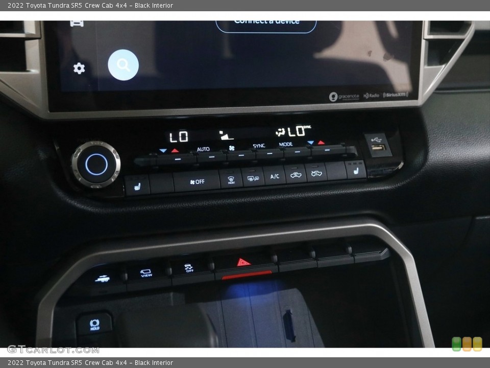 Black Interior Controls for the 2022 Toyota Tundra SR5 Crew Cab 4x4 #146086722