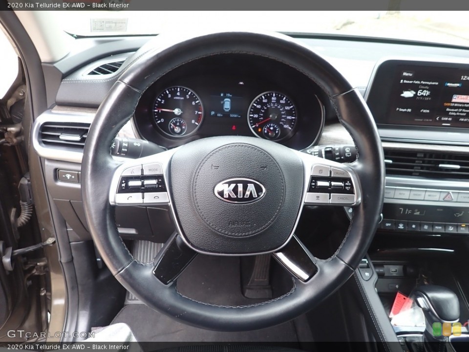 Black Interior Steering Wheel for the 2020 Kia Telluride EX AWD #146088807